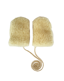  Woolen Baby Mittens – Flat White - 100% Sheep’s Wool, Fleece Lined - We Are Woven