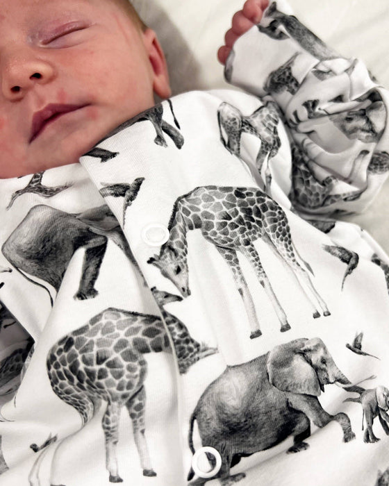Safari Cotton Sleepsuit – Fred & Noah