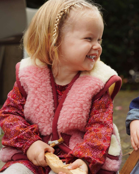 Wool Bodywarmer – Red Velvet (Limited Edition) - 100% Sheep’s Wool Gilet - We Are Wovens
