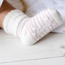  Cosy Stay-On, Non-Slip Baby Socks - Camellia Stripe - The Little Sock Company