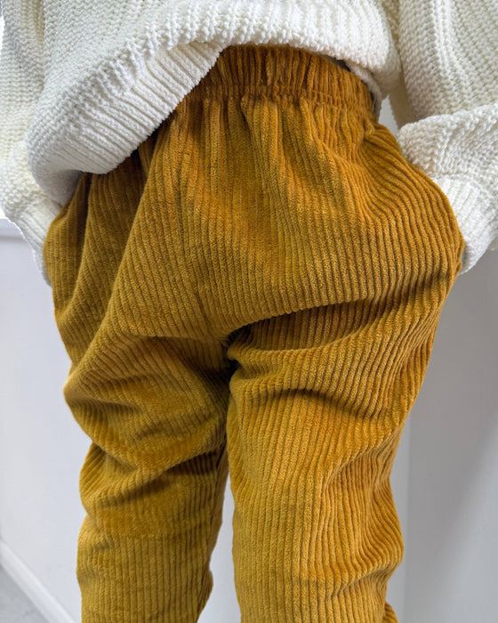 Gold Corduroy “Kid Fit” Trousers - Fred & Noah