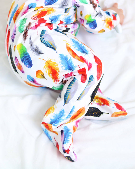 Rainbow Feather sleepsuit - Fred and Noah