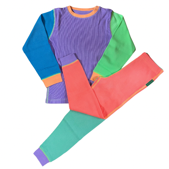 Limited Edition 90’s Dayglow Nightwear Waffle Cotton Set - Slugs and Snails