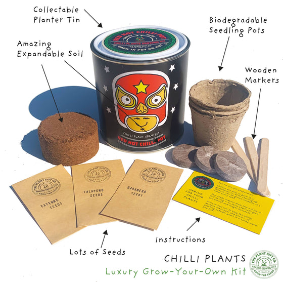 Red Hot Chilli Pot - Grow Your Own Plant Kit