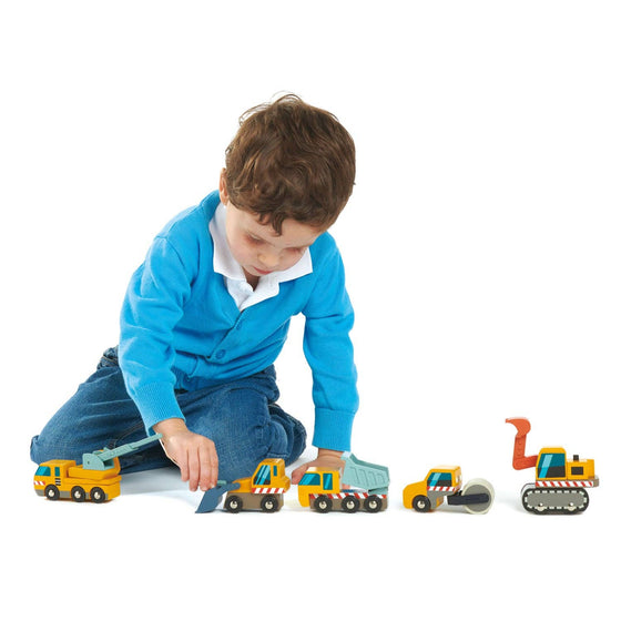 Wooden Construction Site Vehicles - Tender Leaf Toys
