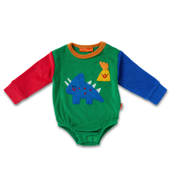 Dino Days Terry Long Sleeve Bodysuit - Halcyon Nights