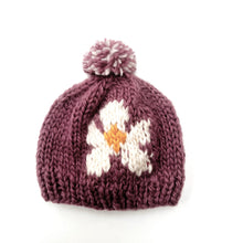  Knitted Flower hat - Pebble
