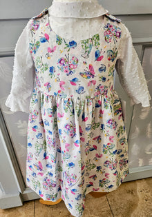  Reversible Pinafore Dress - Butterflies/Wildflowers - Ruth Lednik