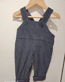  Burgundy Check / Blue Beige Check Reverse Dungarees — Ruth Lednik