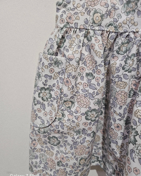 Reversible Cotton Pinafore Dress – Pink Rose & Check - Ruth Lednik