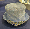Reversible Bucket Hat - Blue Daisy/Blue Pokka Dot - Ruth Lednik