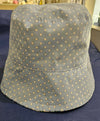 Reversible Bucket Hat - Blue Daisy/Blue Pokka Dot - Ruth Lednik