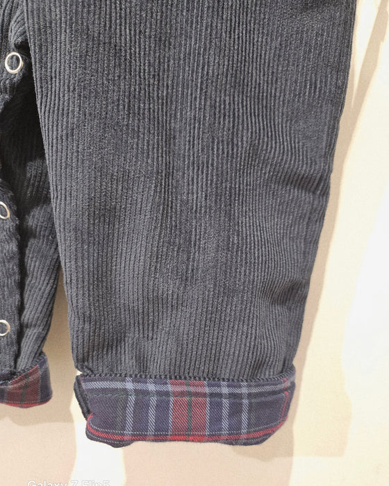 Burgundy Check / Blue Beige Check Reverse Dungarees — Ruth Lednik