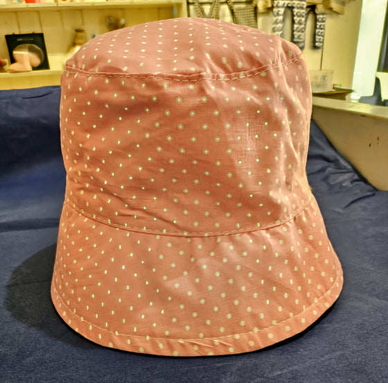 Reversible Bucket Hat - Pink Posy/Pink Pokka Dot - Ruth Lednik