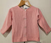 Pink Cotton Mix Cardiganwith Butterfly Trimming - Ruth Lednik