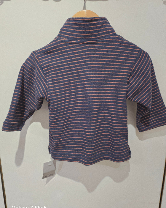 Navy Red Stripe Half Zip Jumper — Ruth Lednik