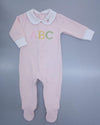 The Little Learners Romper Blush - Knitted Pima Cotton - The Blue Zebra