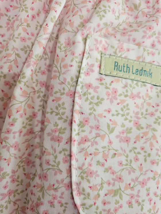 Reversible Pinafore Dress - Pink Posy/Pink Pokka Dot - Ruth Lednik