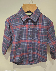  Stanmore Navy Cotton Check Shirt — Ruth Lednik