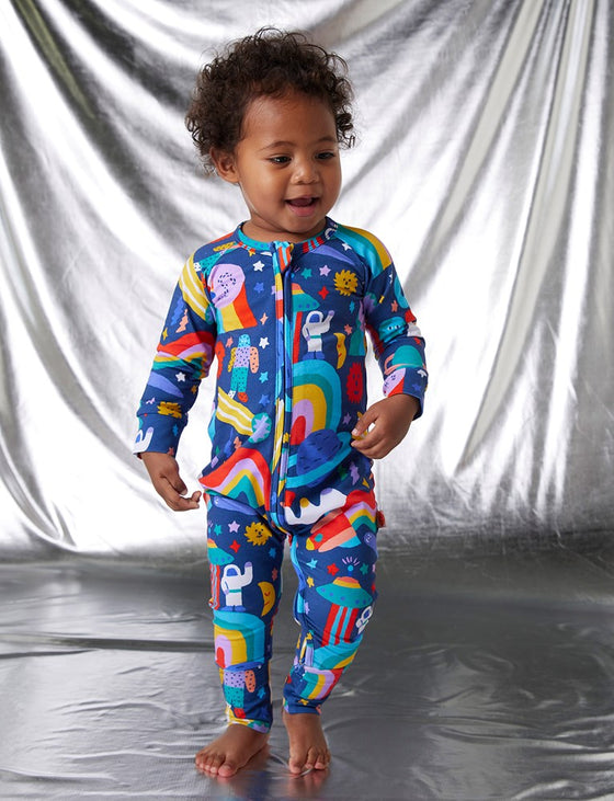 Rocket Ride Long Sleeve Romper - Halcyon Nights