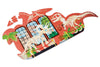Dinosaur Skin & Bones 2 sided puzzle