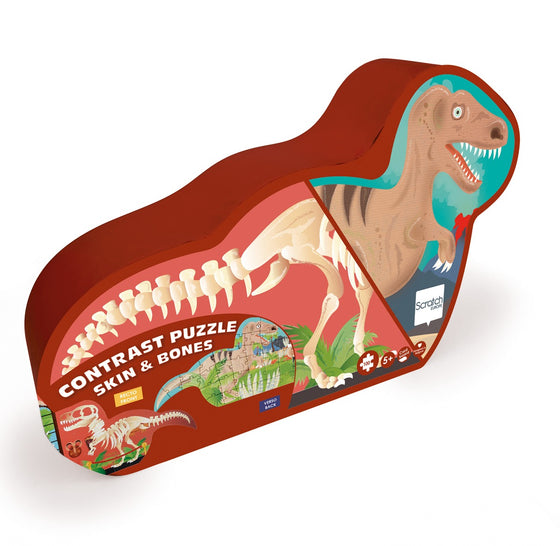 Dinosaur Skin & Bones 2 sided puzzle