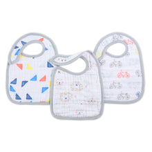  Aden & Anais Leader of the Pack cotton muslin snap bibs - 3 pack - The Blue Zebra