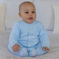 Emile et Rose Cypress Blue Knit Baby Cardigan