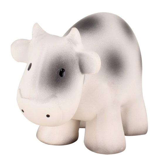 Tikiri Farm Cow Natural Rubber Rattle & Bath Toys