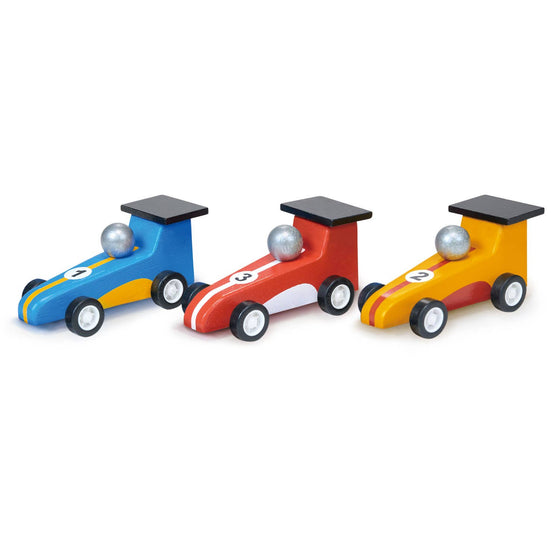 Wooden Toy Pullback Racers For Kids - Threadbear Design