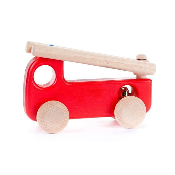 Bajo Red Wooden Fire Engine - The Blue Zebra