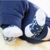 Non-Slip Stay on Baby & Toddler Navy Dot Socks