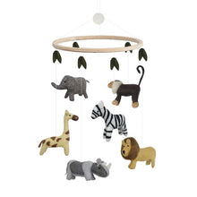  Gamcha Safari With Leaves Wool Mobile - The Blue Zebra