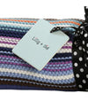 Lilly & Sid Purple & Blue KNITTED STRIPED BLANKET