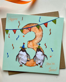  ‘Yippee You’re 3’ Birthday Card – Amelia Anderson
