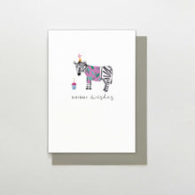  Stop The Clock Design Zebra Birthday Wishes Card - The Blue Zebra