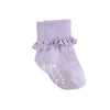 Frilly Non-Slip Stay-On Baby & Toddler Amethyst Socks