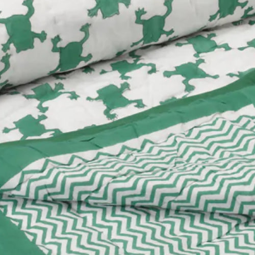 MOOCHIC FROG QUILTED BABY BLANKET