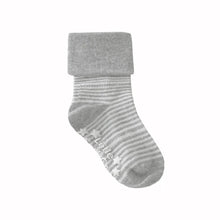  Non-Slip Stay on Baby & Toddler Grey Stripe Socks