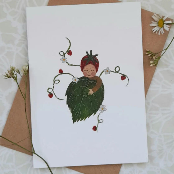 Lydia Mae Design Strawberry Baby Greetings Card