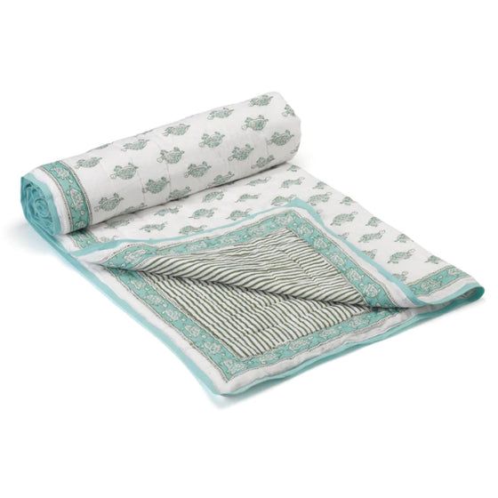 Moochic Turtle Quilted Baby Blanket